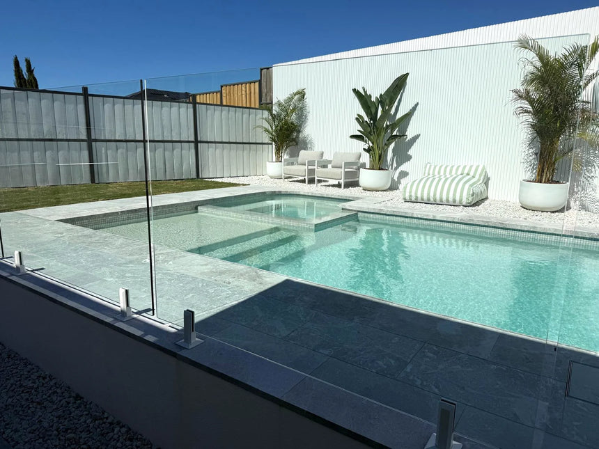 Tundra Grey Limestone natural stone surface and installation by Tilemall