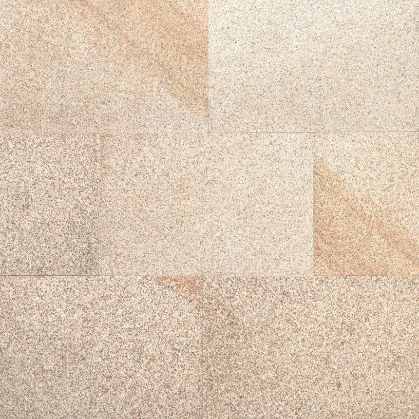 Honey Jesper Granite natural stone surface and installation by Tilemall