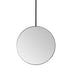 ADP Stella Framed Mirror 700mm Round Matte Black with 800mm Rain