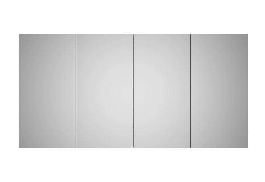 Lukka Alpha 1500mm four-door white shaving cabinet by Tilemall