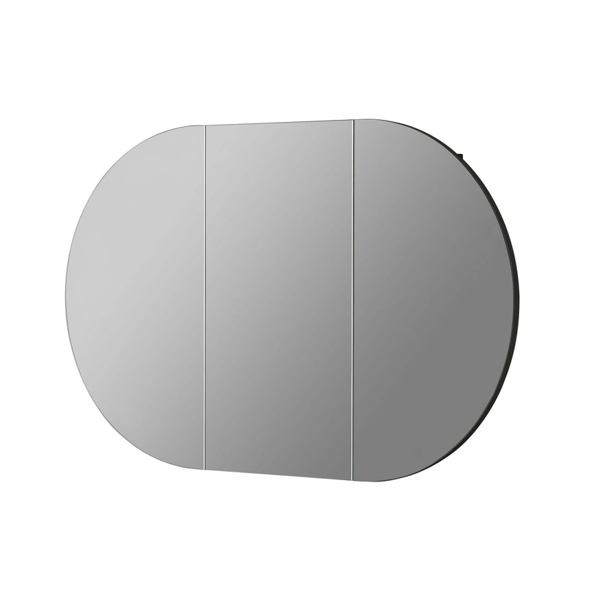 Lukka Allison Shaving Cabinet allison cabinet front view showing three-door closed configuration by Tilemall