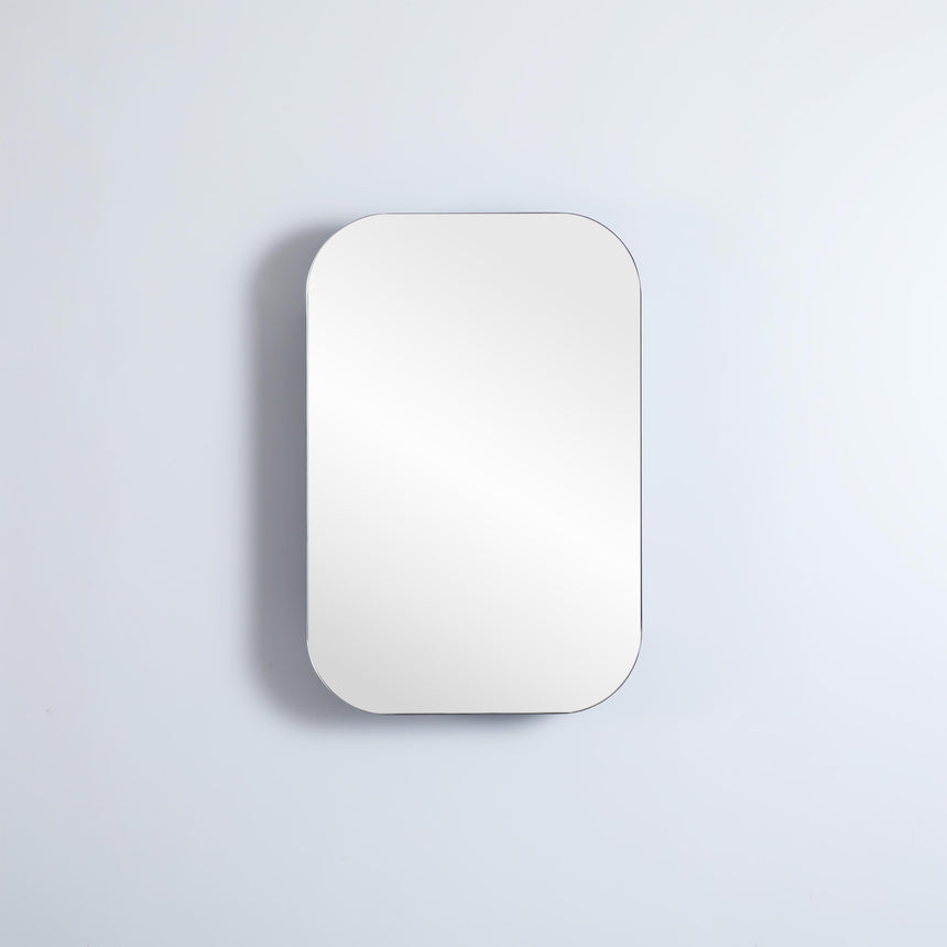 Lukka Allison 600mm matte white rounded rectangle shaving cabinet by Tilemall