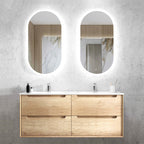 Byron Natural Oak Ceramic Top Double Basin Vanity