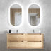Byron Natural Oak Ceramic Top Double Basin Vanity