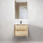 Byron Natural Oak Ceramic Top Single Basin Vanity