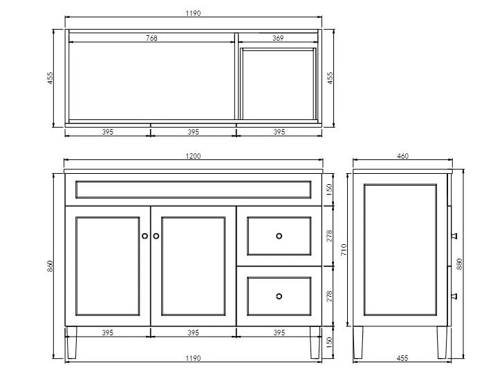 Harold Federation Free Standing Cabinet Matte Black