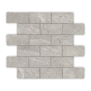 Corner and edge profile detail of Capri earl grey 299x305mm porcelain tile by Tilemall