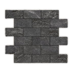 Capri Mosaic Rectangle 48x98mm Porcelain Tumbled Pepper