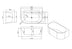 Dover Back to Wall Freestanding bath Overflow 1400mm Gloss White