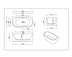 Dover Back to Wall Freestanding bath Overflow 1500mm Gloss White