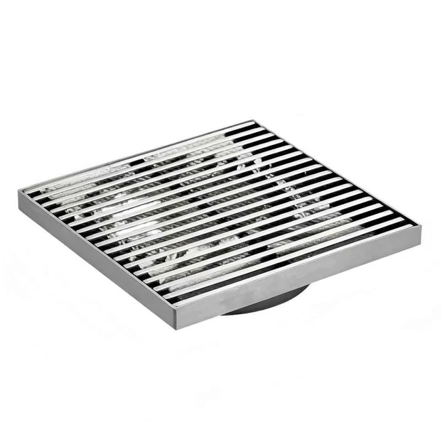 Lukka Grills Square Floor Waste Chrome by Tilemall