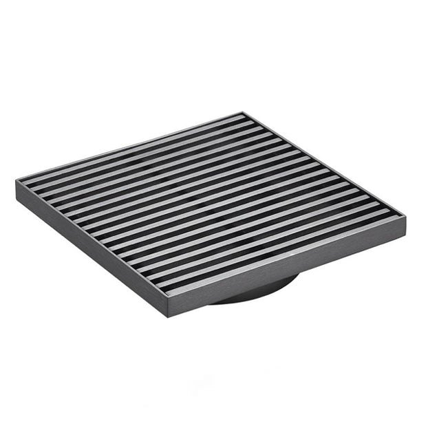 Lukka Grills Square Floor Waste Gun Metal by Tilemall