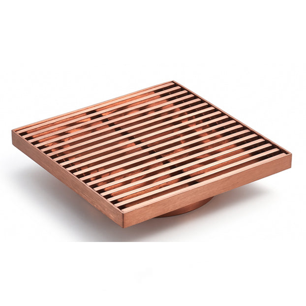Lukka Grills Square Floor Waste Rose Gold by Tilemall