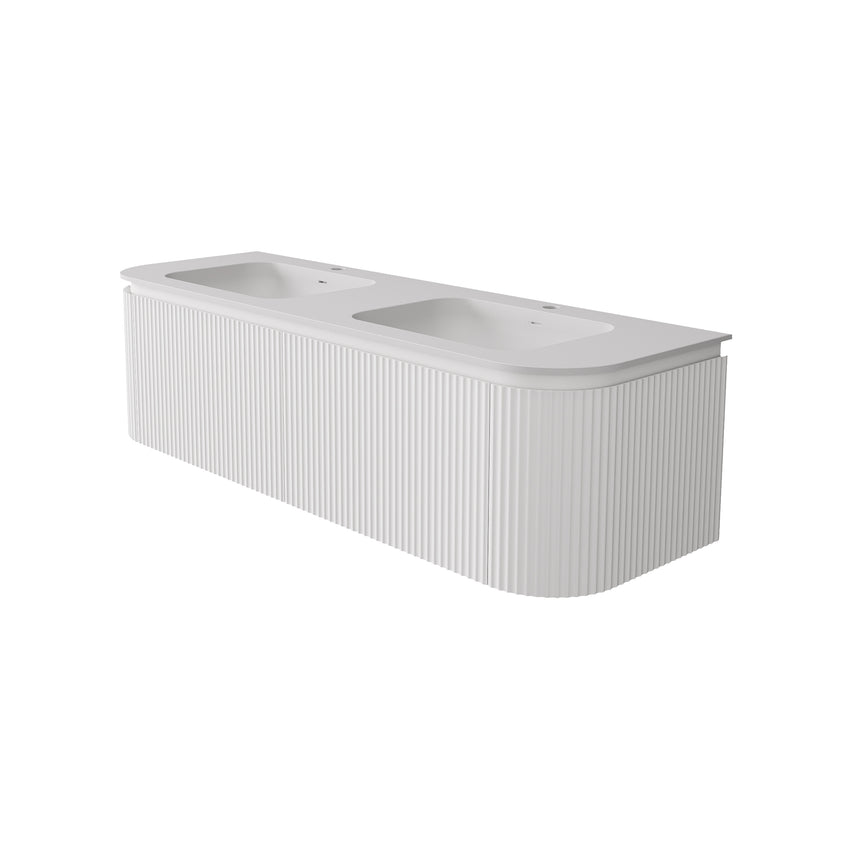 Estella Modern Wall Hung Cabinet Matte White