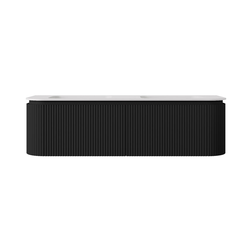 Estella Modern Wall Hung Cabinet Matte Black