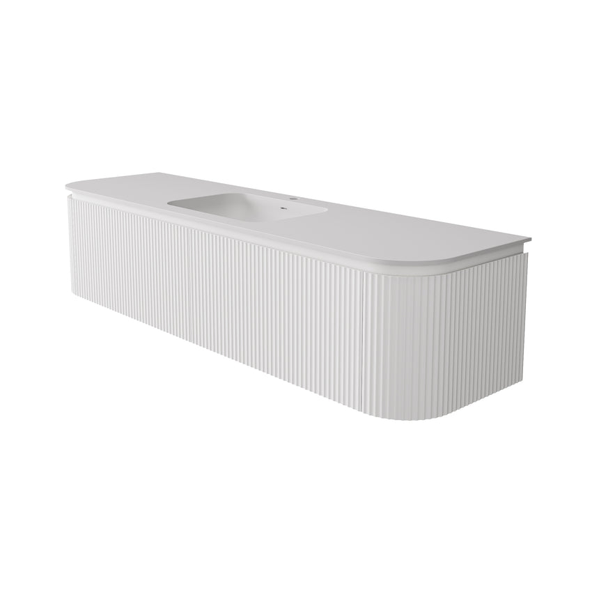 Estella Modern Wall Hung Cabinet Matte White