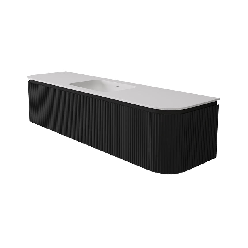 Estella Modern Wall Hung Cabinet Matte Black