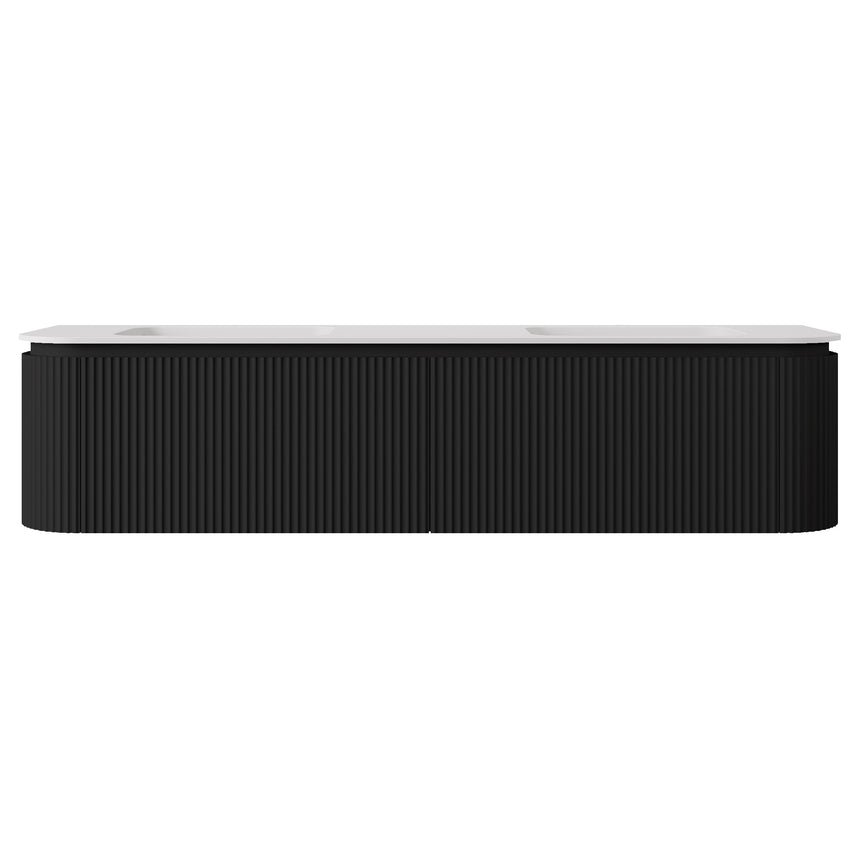 Estella Modern Wall Hung Cabinet Matte Black