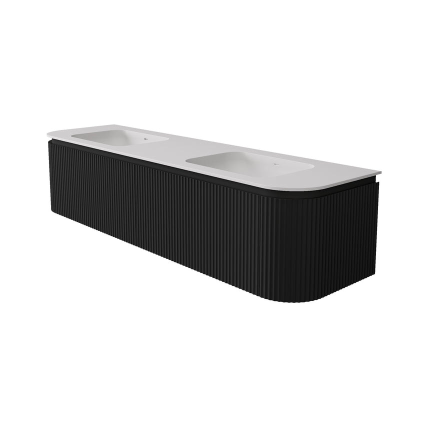 Estella Modern Wall Hung Cabinet Matte Black