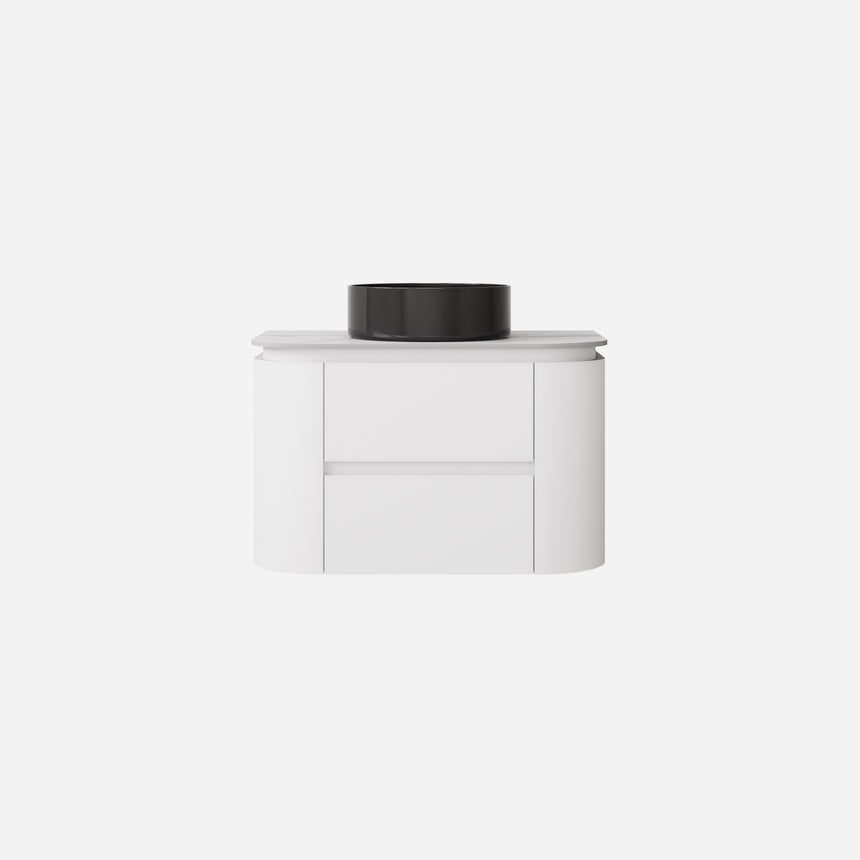 Devito Modern Wall Hung Cabinet Matte White