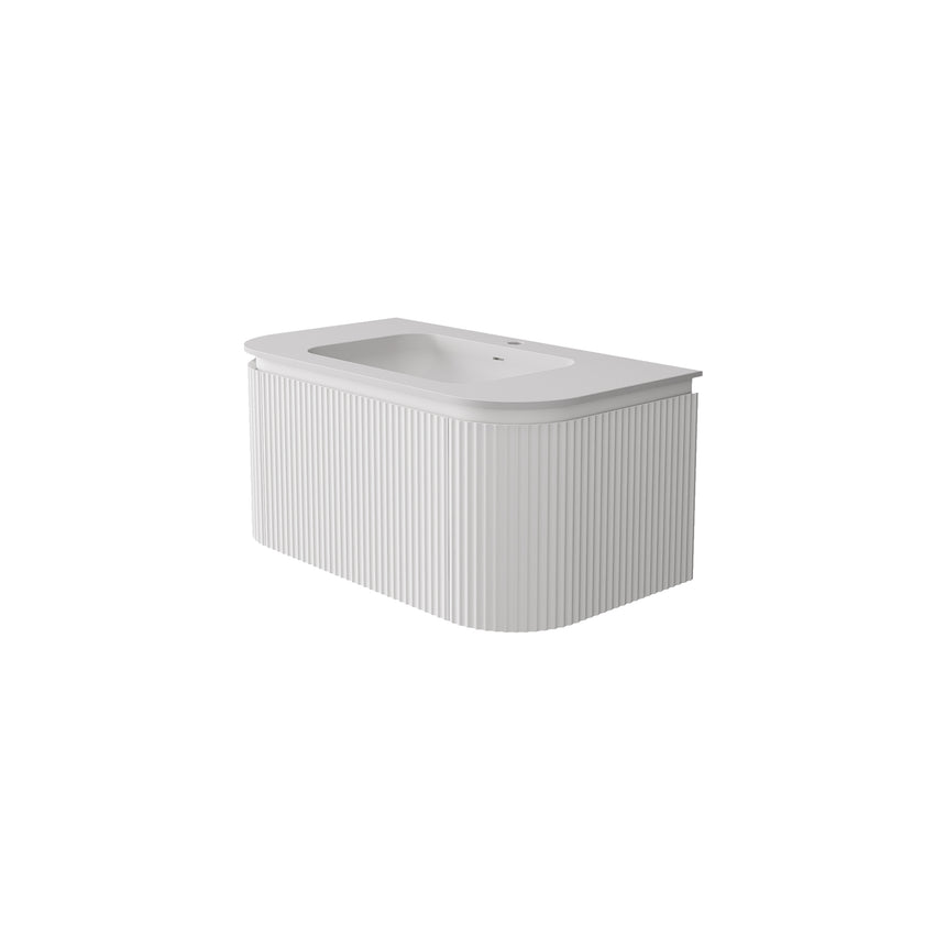 Estella Modern Wall Hung Cabinet Matte White