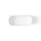 Ellips Free Standing Left Hand Corner Bath Overflow 1500mm Matt White