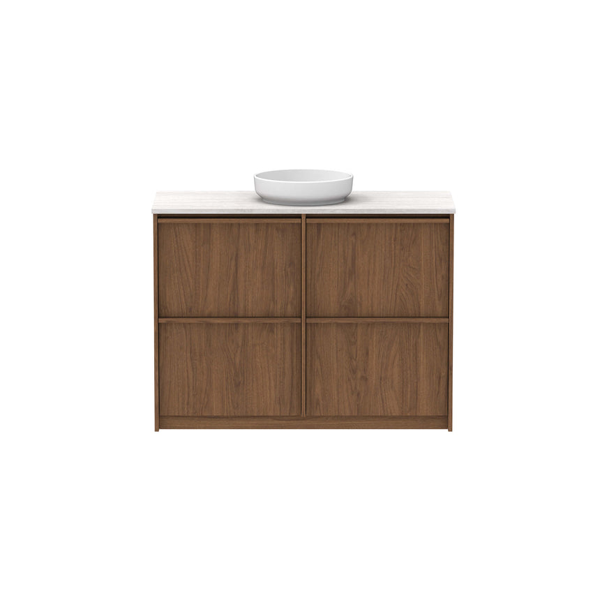 ADP Eli All Drawer Twin Floor Mount Vanity Caesarstone Mineral Vanity ADP
