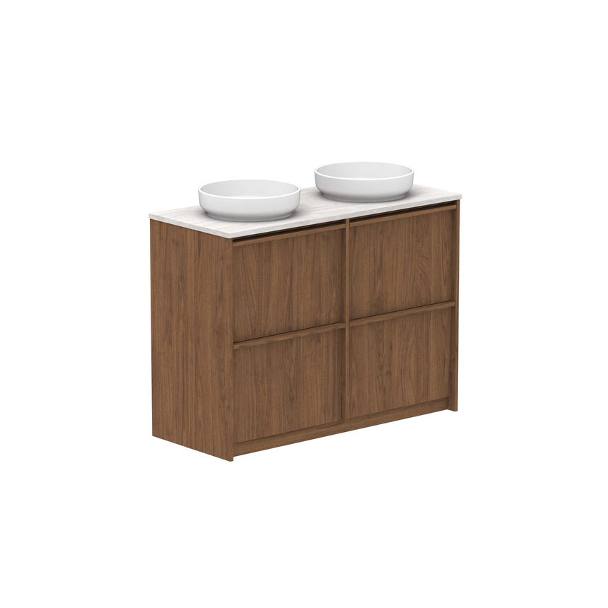 ADP Eli All Drawer Twin Floor Mount Vanity Caesarstone Mineral Vanity ADP 1200mm Double