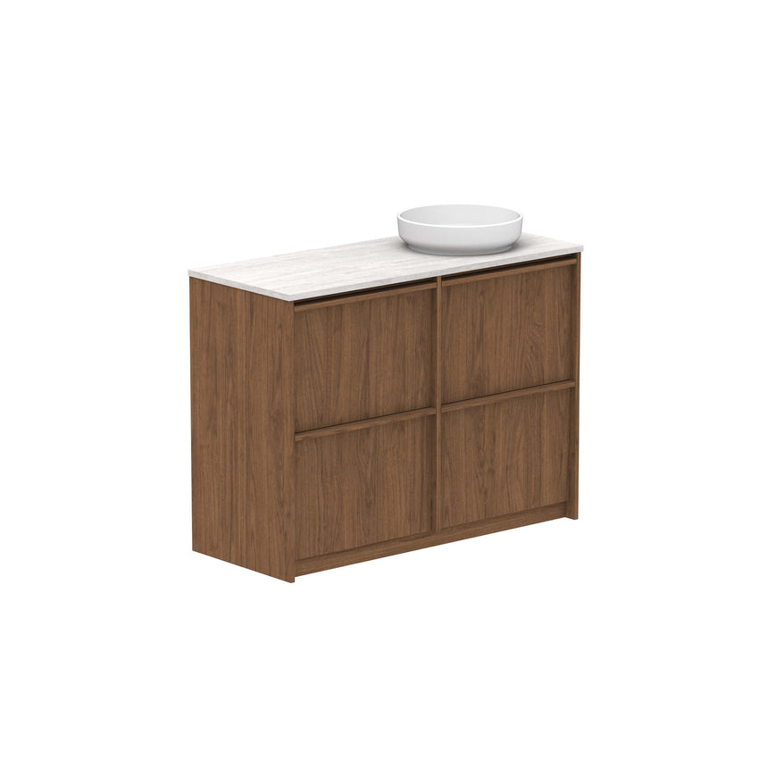 ADP Eli All Drawer Twin Floor Mount Vanity Caesarstone Mineral Vanity ADP 1200mm Right