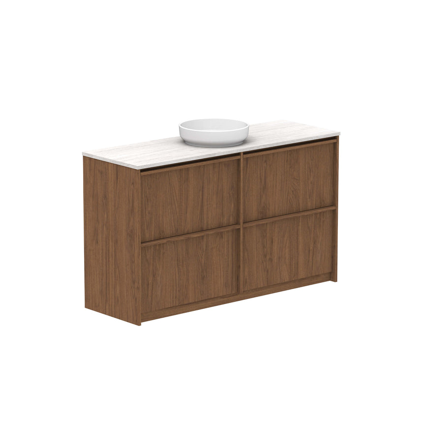 ADP Eli All Drawer Twin Floor Mount Vanity Caesarstone Mineral Vanity ADP 1500mm Center