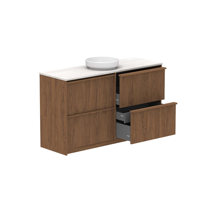 ADP Eli All Drawer Twin Floor Mount Vanity Caesarstone Mineral Vanity ADP