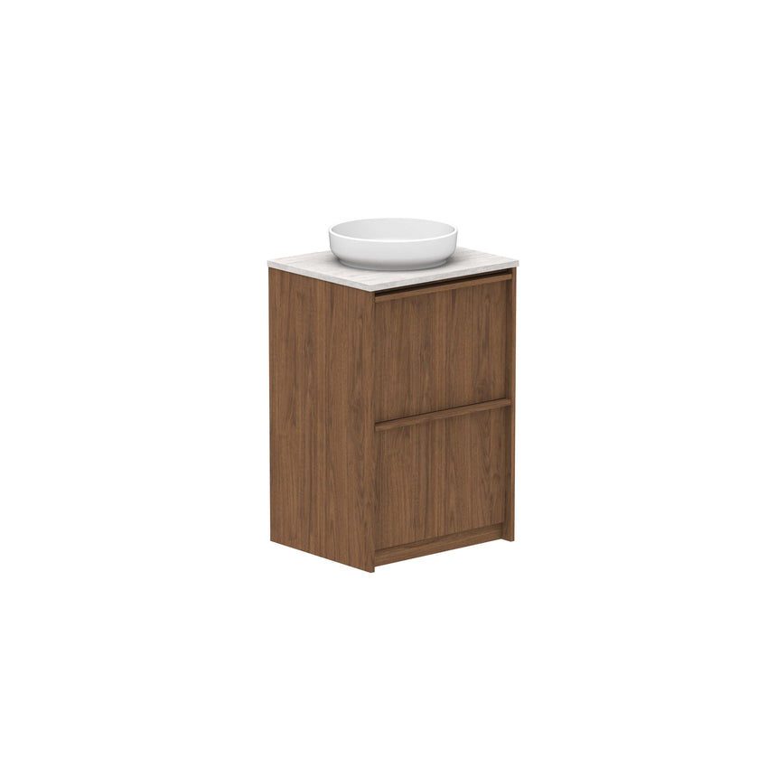 ADP Eli All Drawer Twin Floor Mount Vanity Caesarstone Mineral Vanity ADP 600mm Center