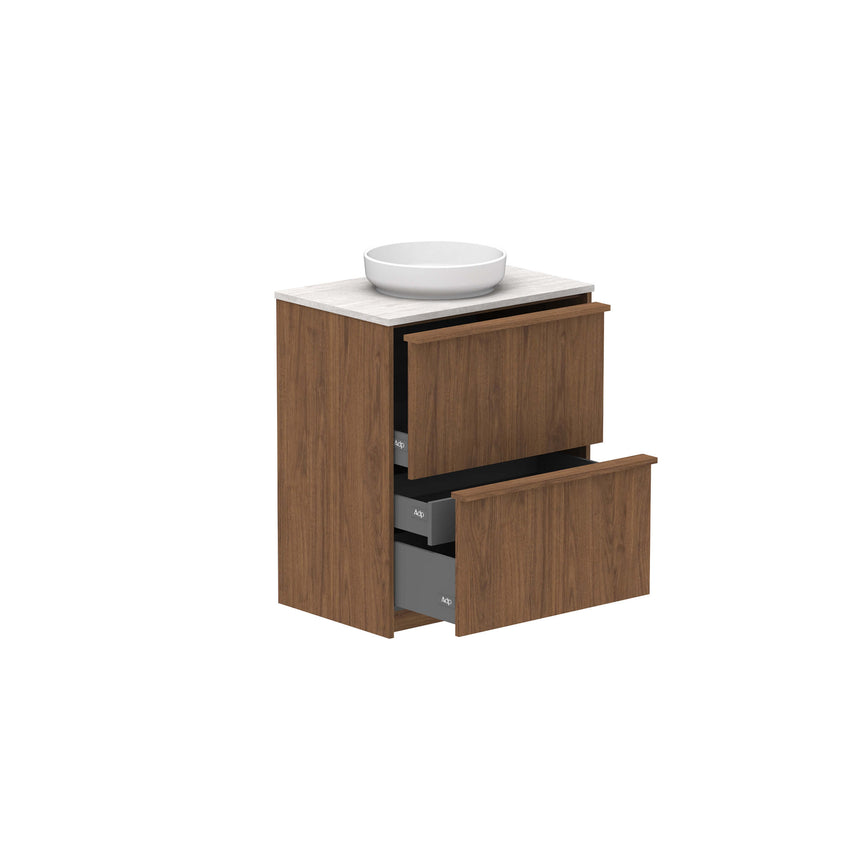 ADP Eli All Drawer Twin Floor Mount Vanity Caesarstone Mineral Vanity ADP