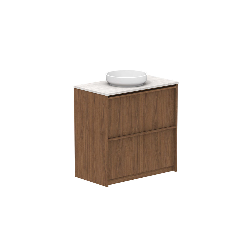 ADP Eli All Drawer Twin Floor Mount Vanity Caesarstone Mineral Vanity ADP 900mm Center