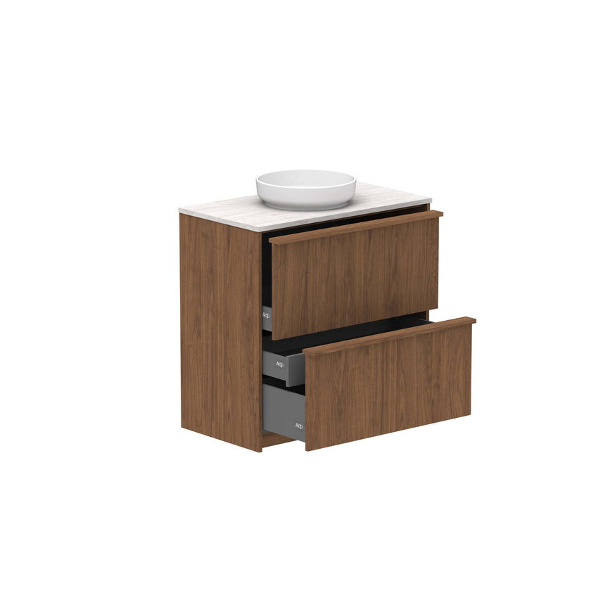 ADP Eli All Drawer Twin Floor Mount Vanity Caesarstone Mineral Vanity ADP