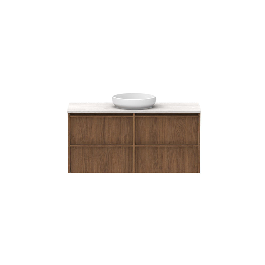 ADP Eli All Drawer Twin Wall Hung Vanity Caesarstone Mineral Vanity ADP