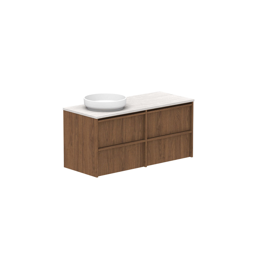 ADP Eli All Drawer Twin Wall Hung Vanity Caesarstone Mineral Vanity ADP 1200mm Left