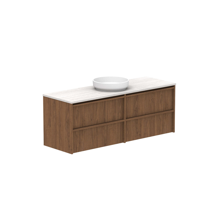 ADP Eli All Drawer Twin Wall Hung Vanity Caesarstone Mineral Vanity ADP 1500mm Center