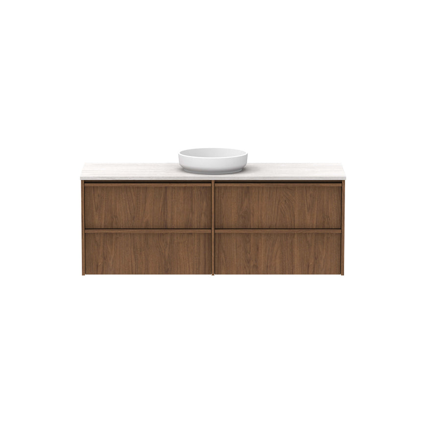 ADP Eli All Drawer Twin Wall Hung Vanity Caesarstone Mineral Vanity ADP