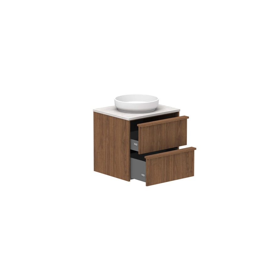 ADP Eli All Drawer Twin Wall Hung Vanity Caesarstone Mineral Vanity ADP