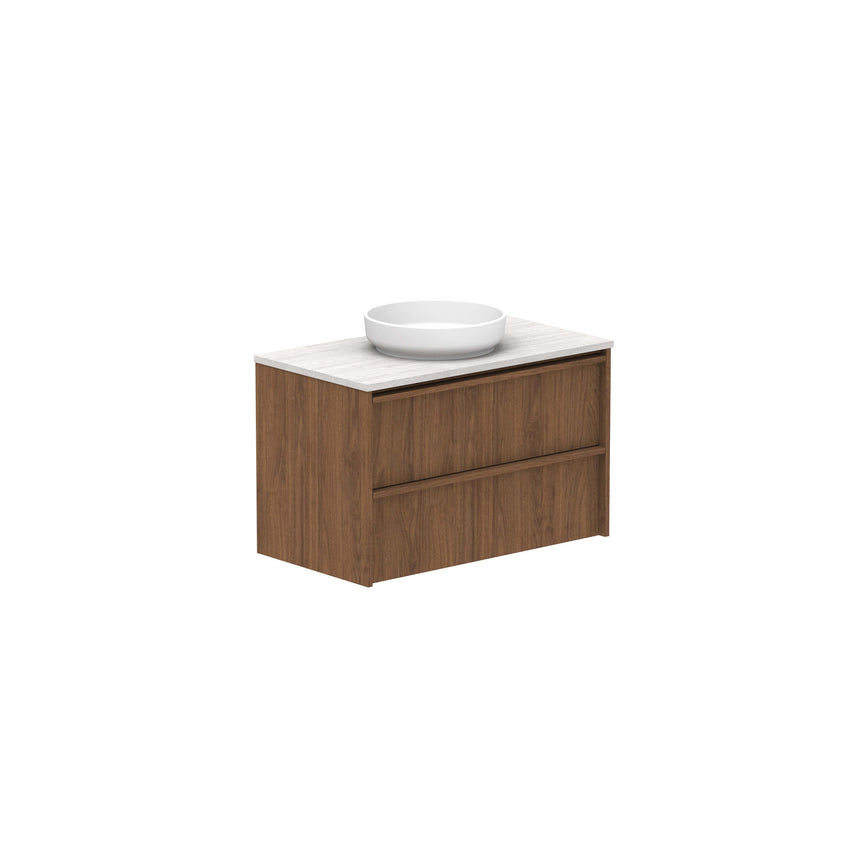 ADP Eli All Drawer Twin Wall Hung Vanity Caesarstone Mineral Vanity ADP 900mm Center