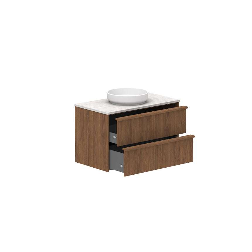 ADP Eli All Drawer Twin Wall Hung Vanity Caesarstone Mineral Vanity ADP