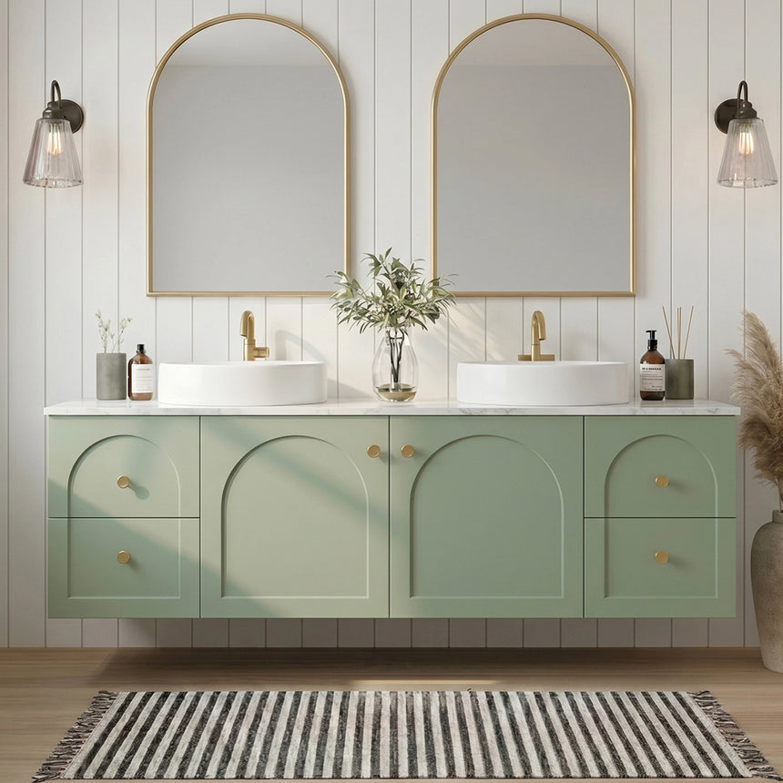 Chester Federation Wall Hung Cabinet Olive Green