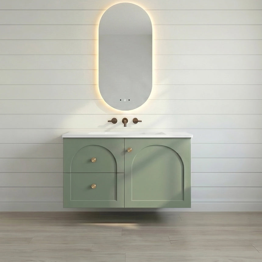 Chester Federation Wall Hung Cabinet Olive Green