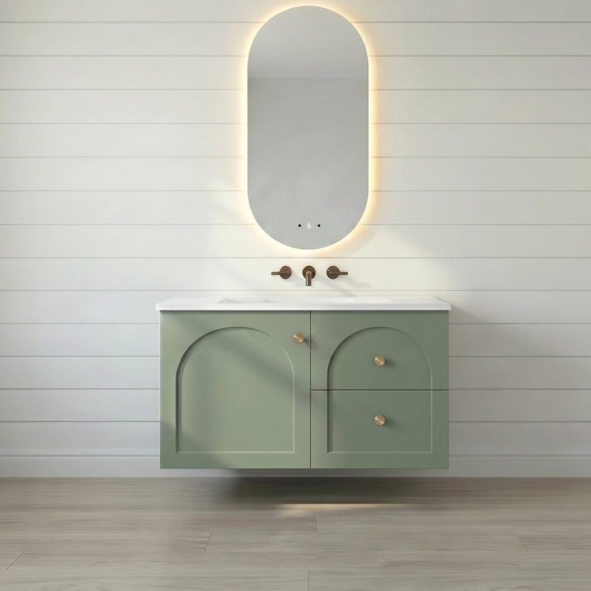 Chester Federation Wall Hung Cabinet Olive Green