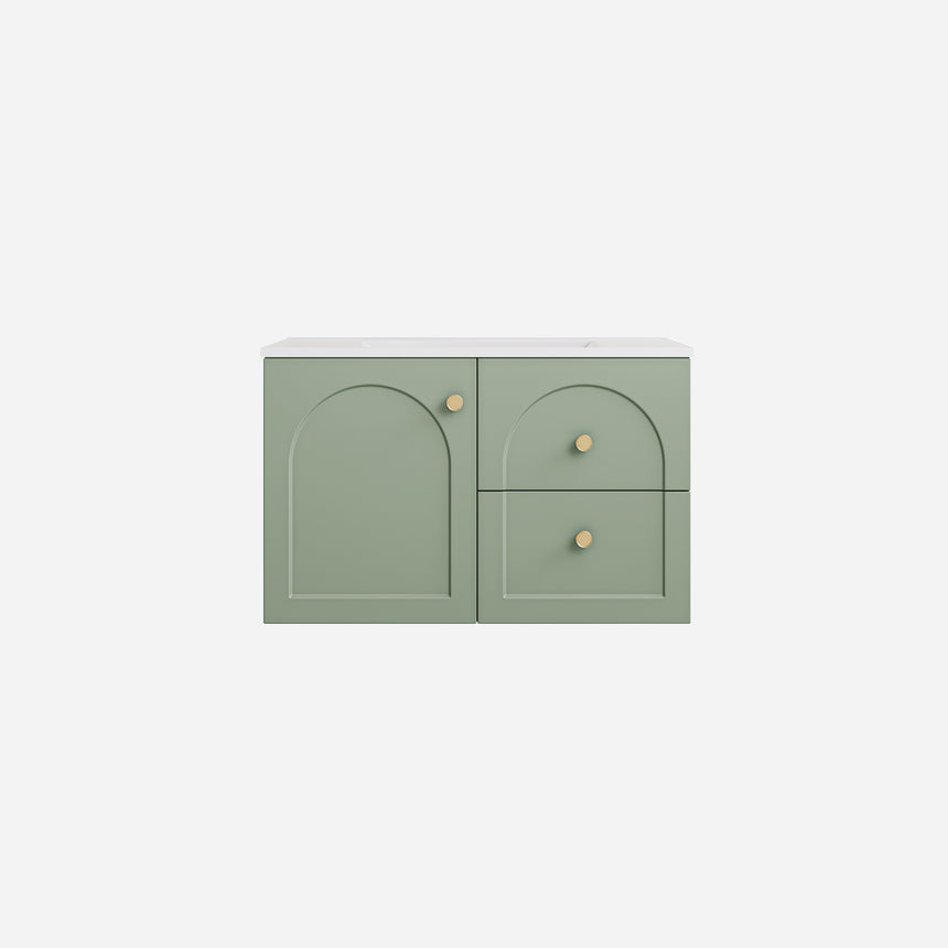 Chester Federation Wall Hung Cabinet Olive Green