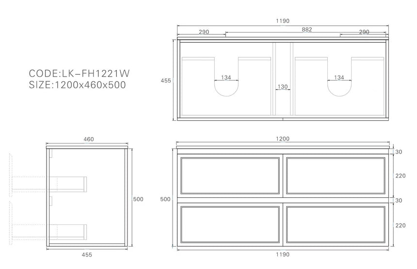 Hamilton Federation Prime Wall Hung Cabinet Power Grey
