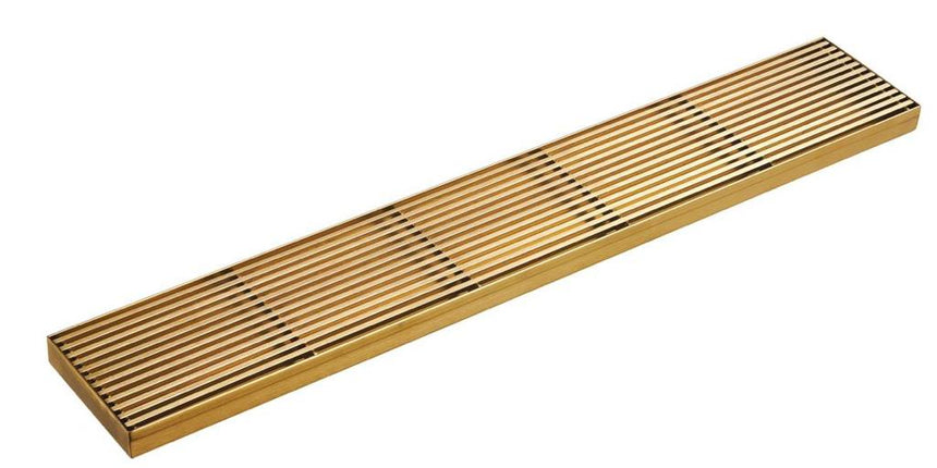 Lukka Electroplated Grills Drain Gold / 800mm / Centre Outlet / Gold / 900mm / Centre Outlet by Tilemall