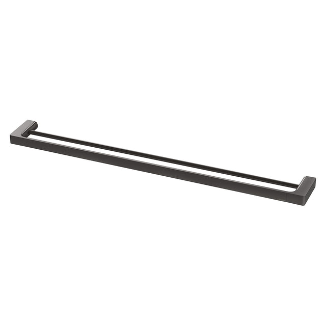 Phoenix Gloss Double Towel Rail 800mm Brushed Carbon, product view