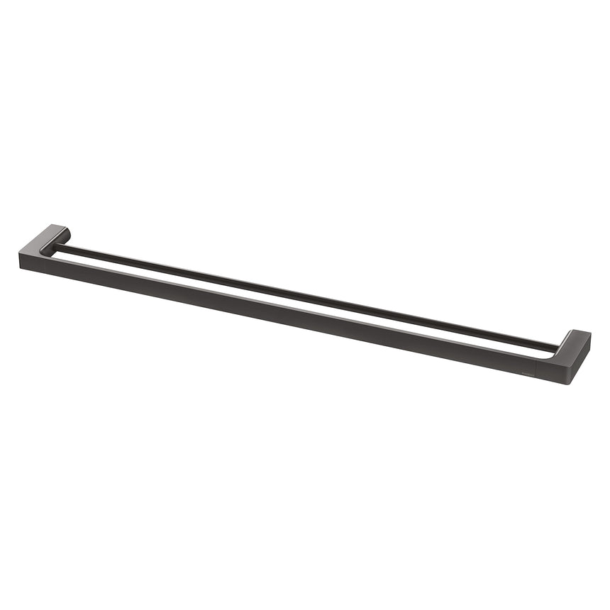 Phoenix Gloss Double Towel Rail 800mm Brushed Carbon, product view
